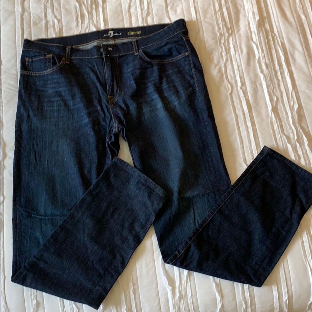 7 for all mankind ‘slimmy’ dark wash jeans 38W